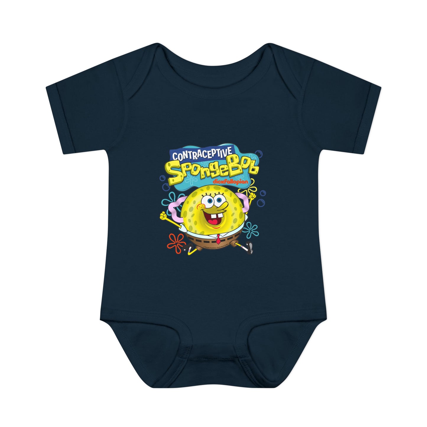 DK196: Contraceptive SpongeBob - Infant Sized Onsie