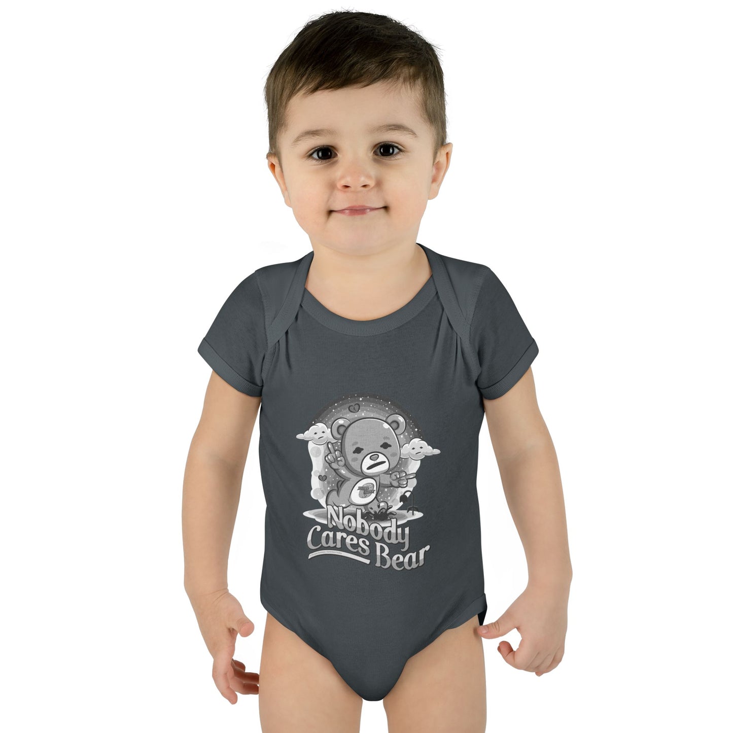 DK227: Nobody Cares Bear - Infant Sized Onsie