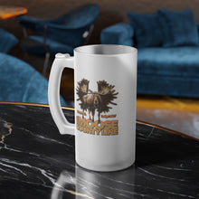 Load image into Gallery viewer, Moose Lodge 2427 - Moose Antlers - Frosted Glass Beer Mug
