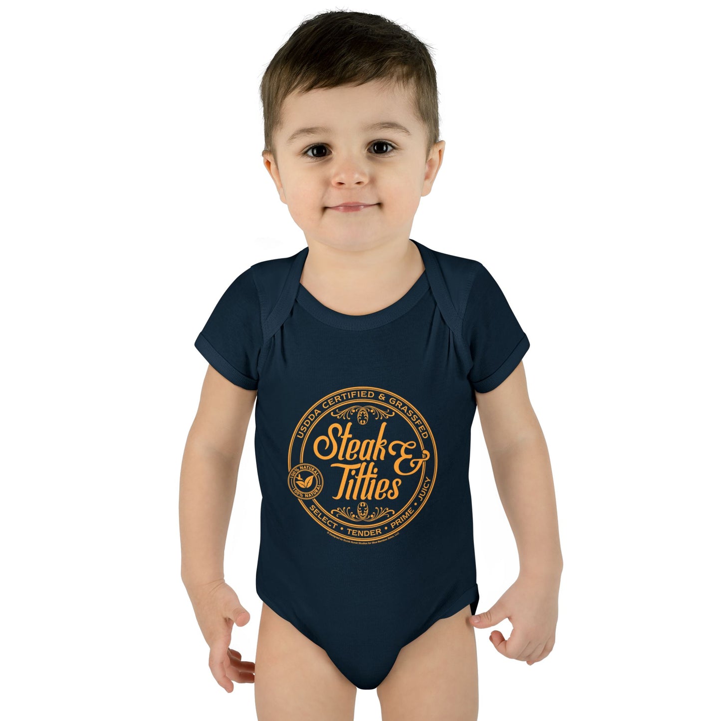 DK225: Steak & Titties - Infant Sized Onsie