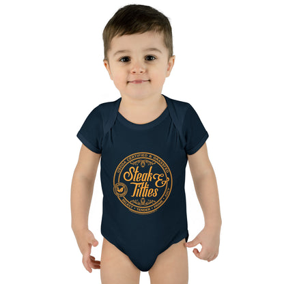 DK225: Steak & Titties - Infant Sized Onsie