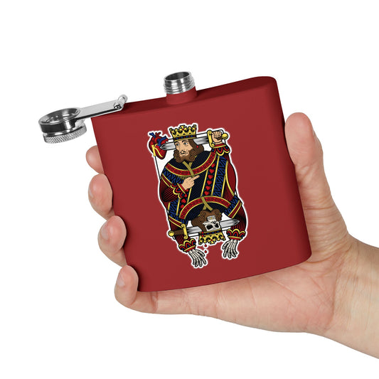 DK121: The King Is Dead - 6oz Stainless Steel Hip Flask
