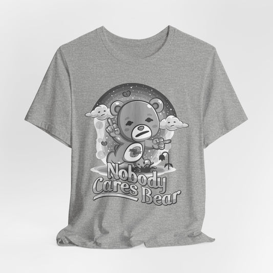 DK227: Nobody Cares Bear - Unisex S/S T-Shirt
