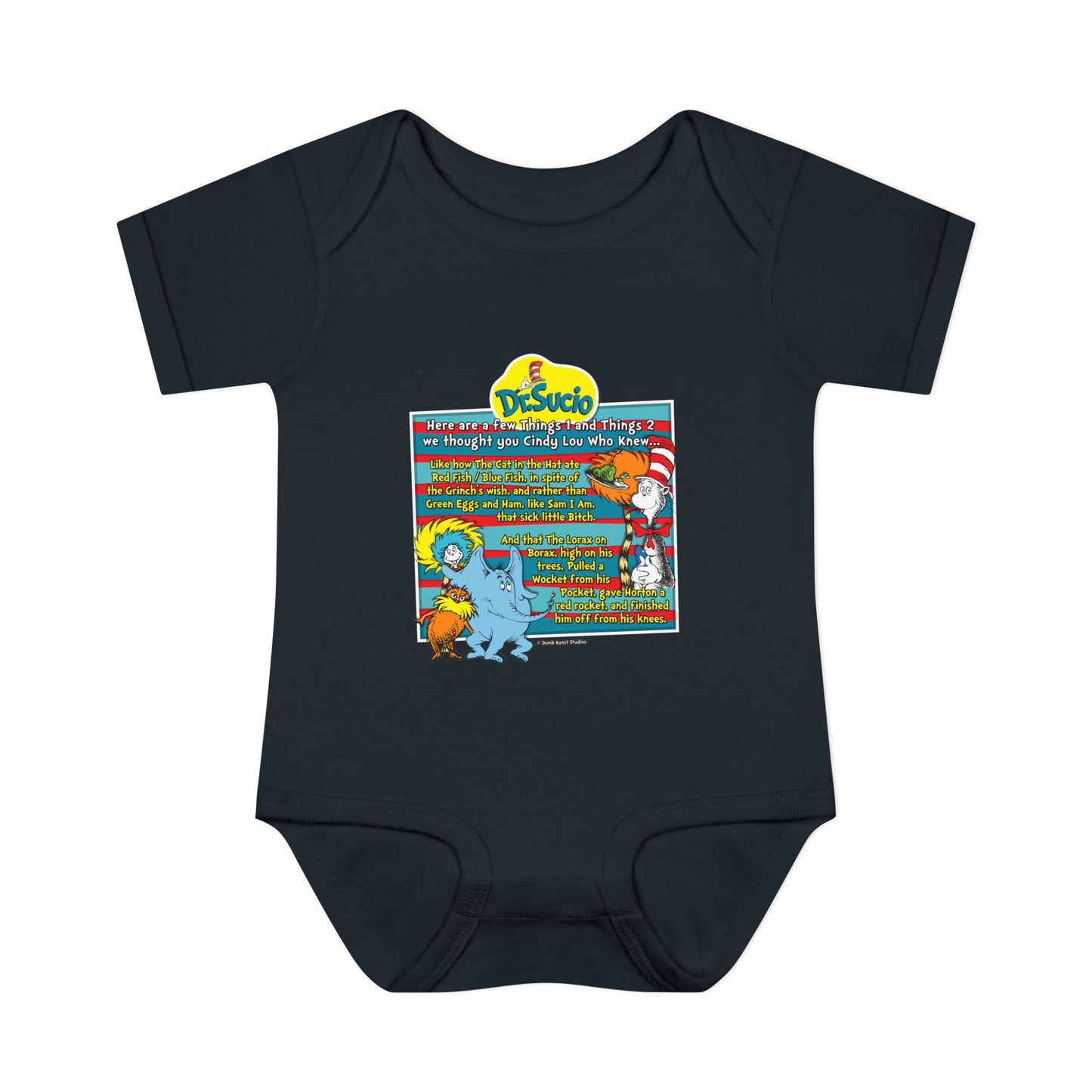 DK64: Doctored Seuss (Dirty Dr. Sucio) - Infant Sized Onsie