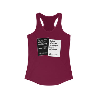 DK180: Humans Against Humanity (Offended Edition) - Ladies Racerback Tank