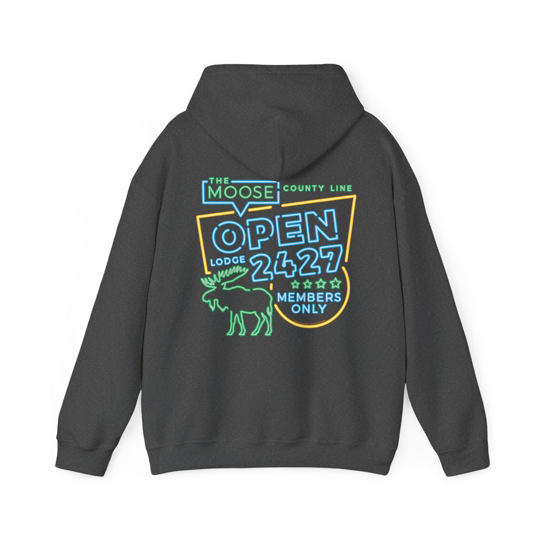 Moose Lodge 2427 - Moose Open 2427 - Hooded Sweatshirt (Front & Back Print)