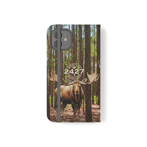 Moose Lodge 2427 - Woodlands Moose - Flip Organizational Phone Cases (Select Phone Models)