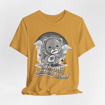 DK227: Nobody Cares Bear - Unisex S/S T-Shirt