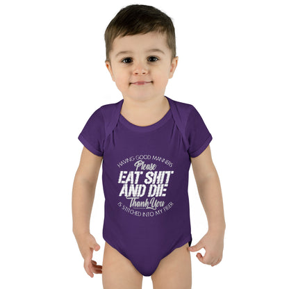 DK90: Please & Thank You (Eat Shit and Die) - Infant Sized Onsie