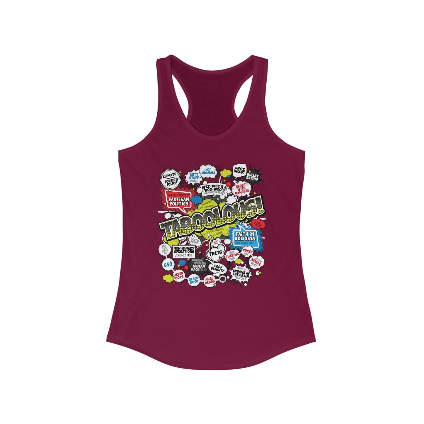 DK187: Taboolous! - Ladies Racerback Tank