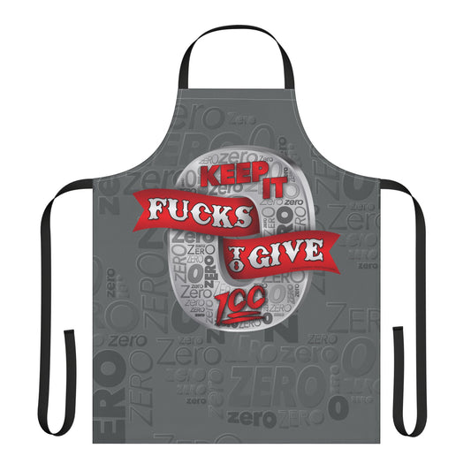 DK100: Zero Fucks To Give (Silver Edition) - Twill Kitchen Apron