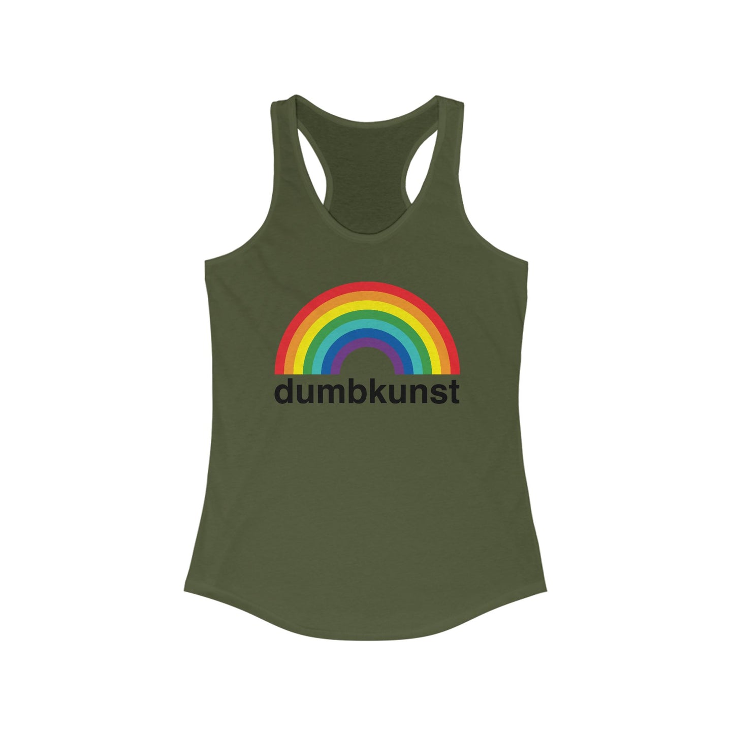 DK15: Dumb Kunst Under The Rainbow - Ladies Racerback Tank