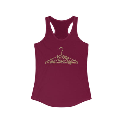 DK19: No Wire Hangers Ever - Ladies Racerback Tank