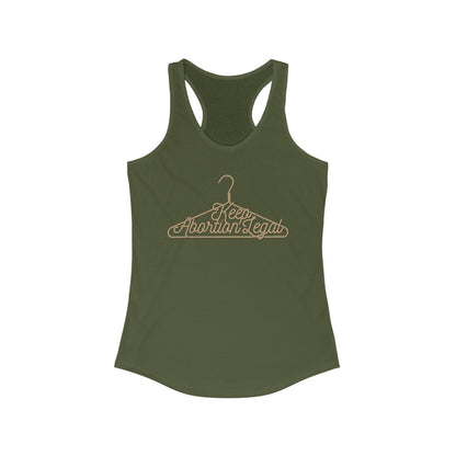 DK19: No Wire Hangers Ever - Ladies Racerback Tank