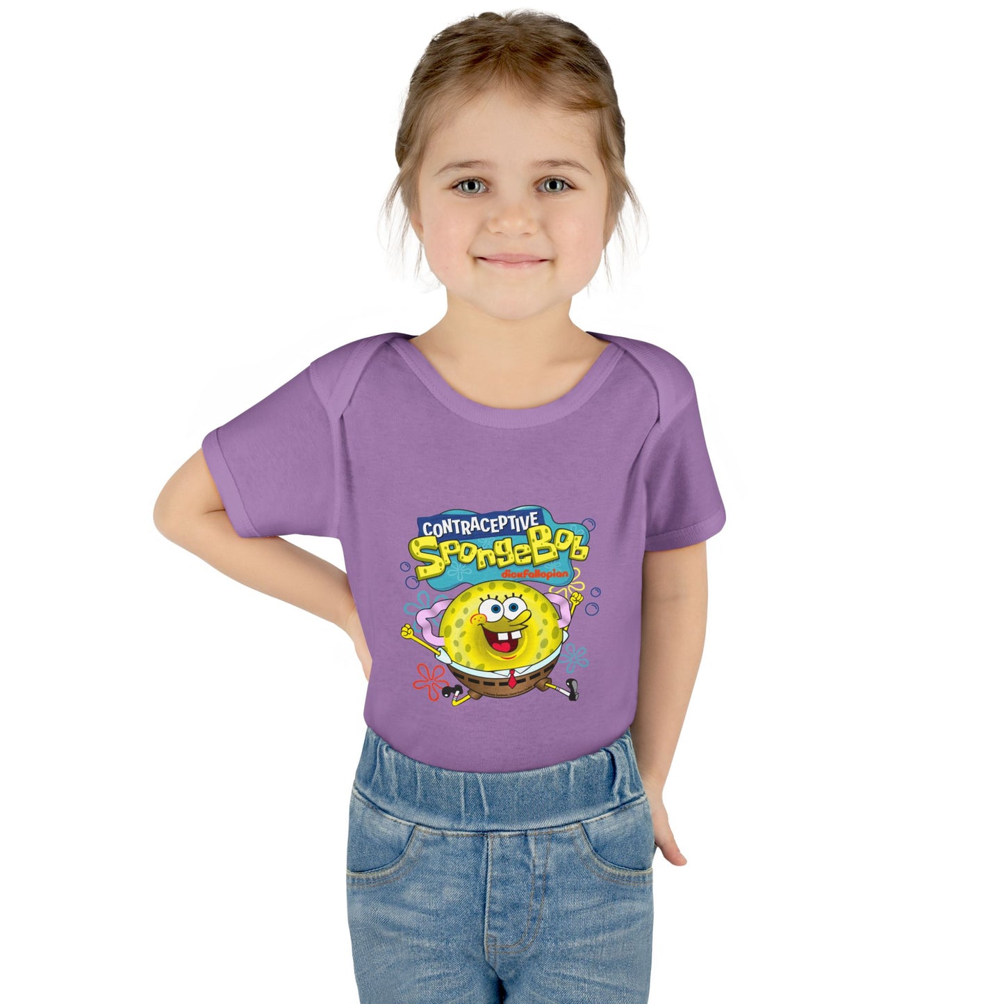 DK196: Contraceptive SpongeBob - Infant Sized Onsie