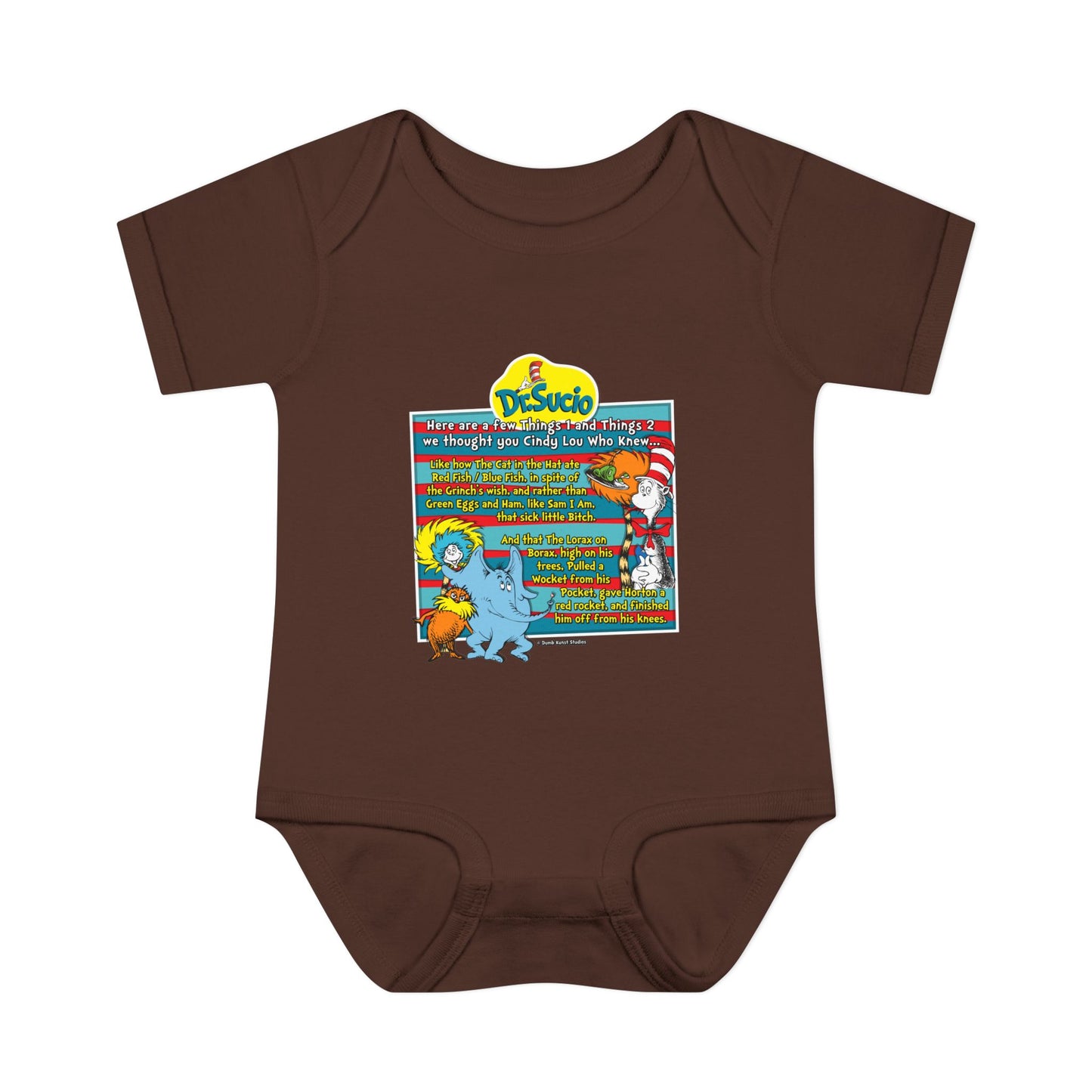DK64: Doctored Seuss (Dirty Dr. Sucio) - Infant Sized Onsie