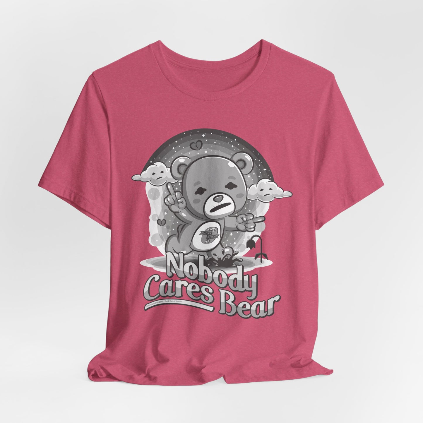 DK227: Nobody Cares Bear - Unisex S/S T-Shirt