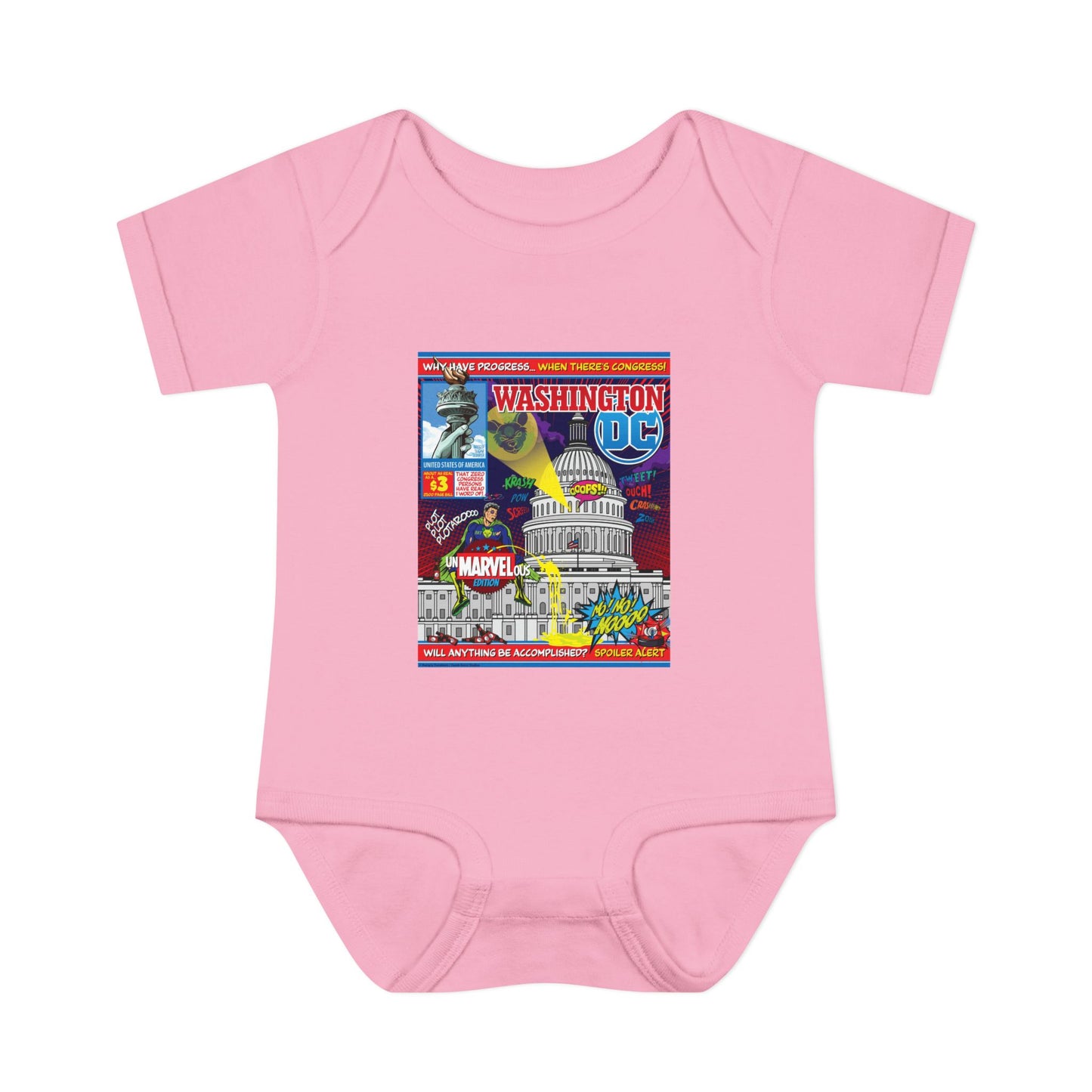 DK149: UnMARVELousington D.C. - Infant Sized Onsie