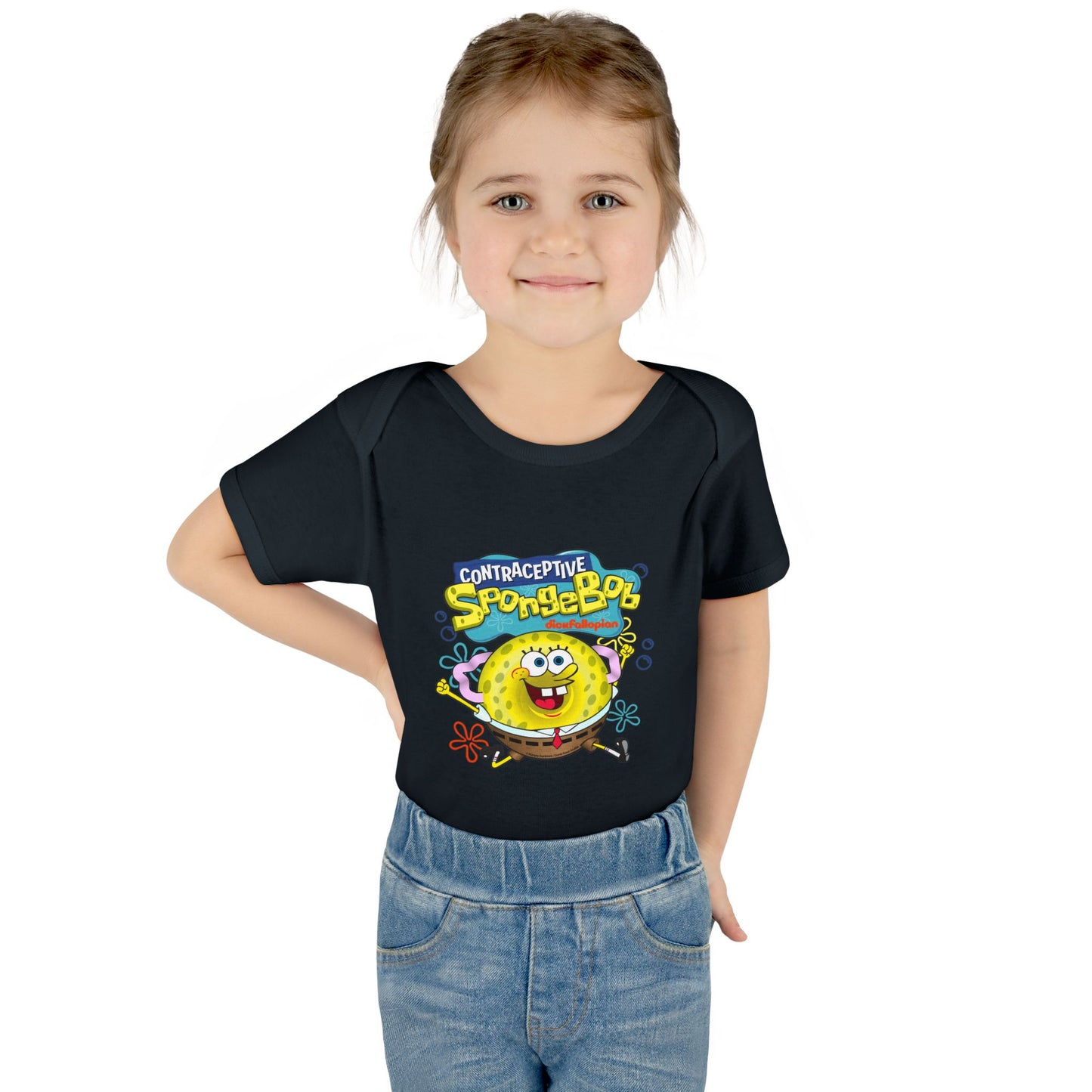 DK196: Contraceptive SpongeBob - Infant Sized Onsie