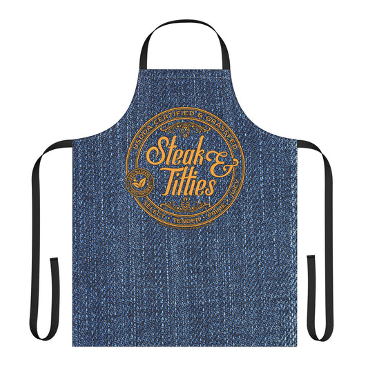 DK225: Steak & Titties - Twill Kitchen Apron