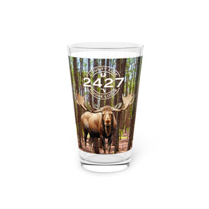 Moose Lodge 2427 - Woodlands Moose - Pint Glass (16oz)