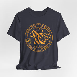 DK225: Steak & Titties - Unisex S/S T-Shirt