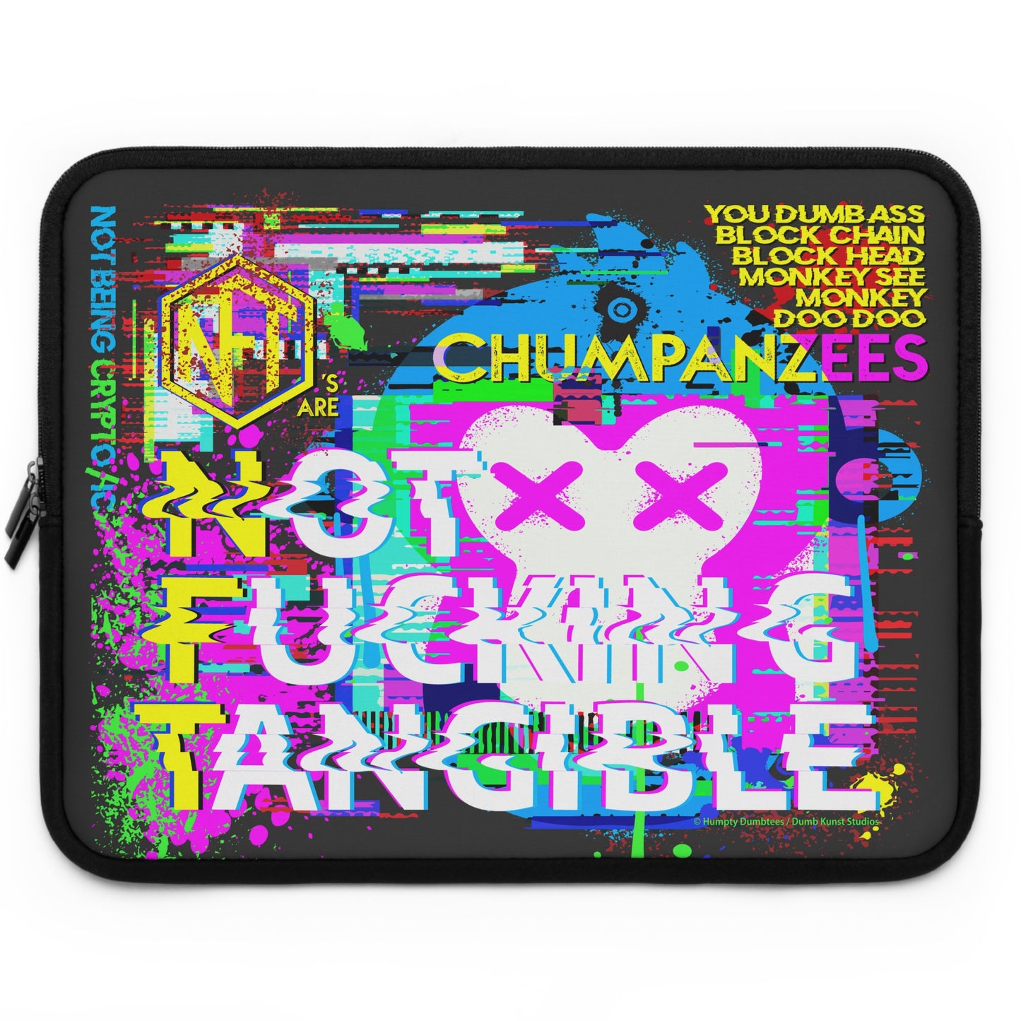 DK195: NFT Chumpanzees - Padded Laptop / Tablet Sleeve