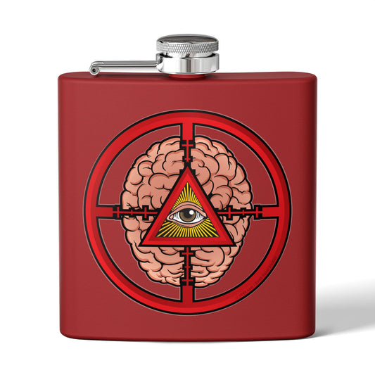 DK41: The Cluttered Mind - 6oz Stainless Steel Hip Flask