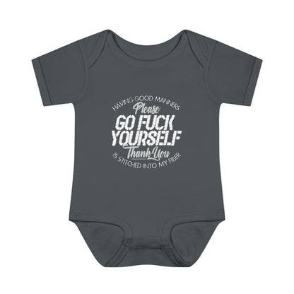 DK90: Please & Thank You (Go Fuck Yourself) - Infant Sized Onsie