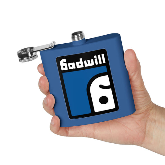 DK124: Badwill - 6oz Stainless Steel Hip Flask
