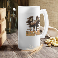 Load image into Gallery viewer, Moose Lodge 2427 - Moose Antlers - Frosted Glass Beer Mug
