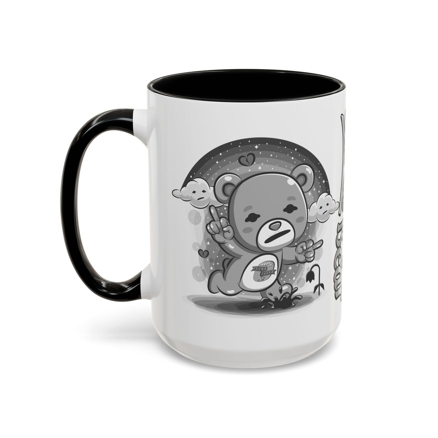 DK227: Nobody Cares Bear - Ceramic Coffee Mugs