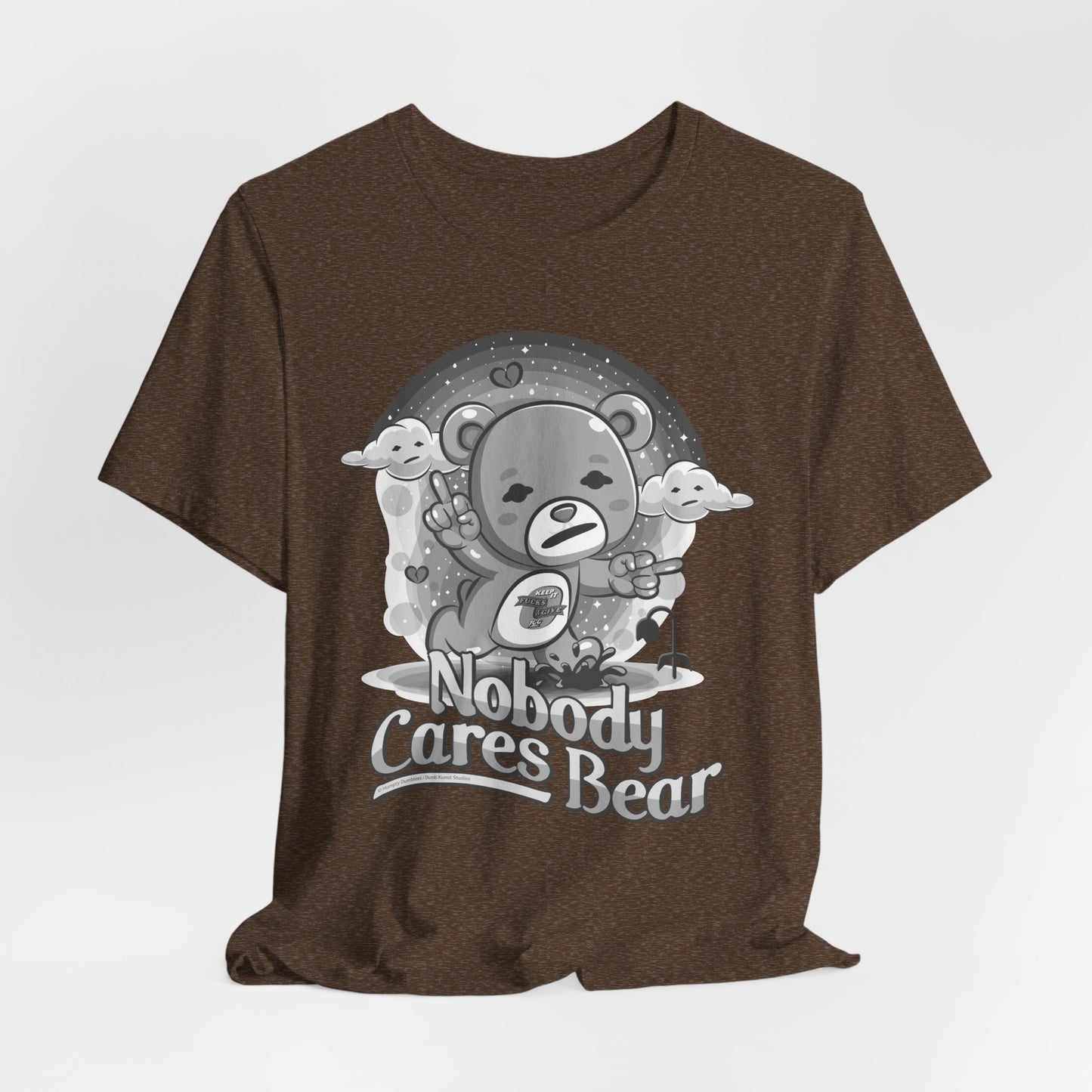 DK227: Nobody Cares Bear - Unisex S/S T-Shirt