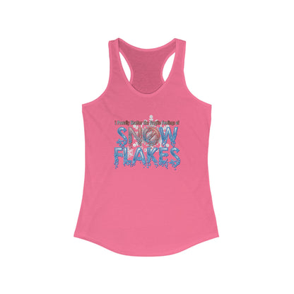 DK157: Shattered Snowflakes - Ladies Racerback Tank