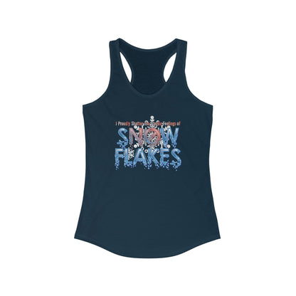 DK157: Shattered Snowflakes - Ladies Racerback Tank
