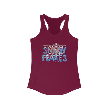 DK157: Shattered Snowflakes - Ladies Racerback Tank