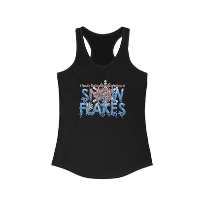 DK157: Shattered Snowflakes - Ladies Racerback Tank