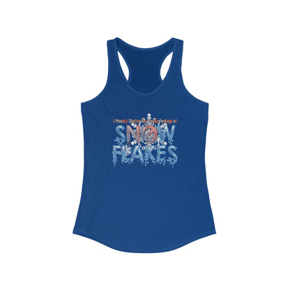 DK157: Shattered Snowflakes - Ladies Racerback Tank