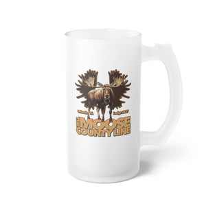 Moose Lodge 2427 - Moose Antlers - Frosted Glass Beer Mug