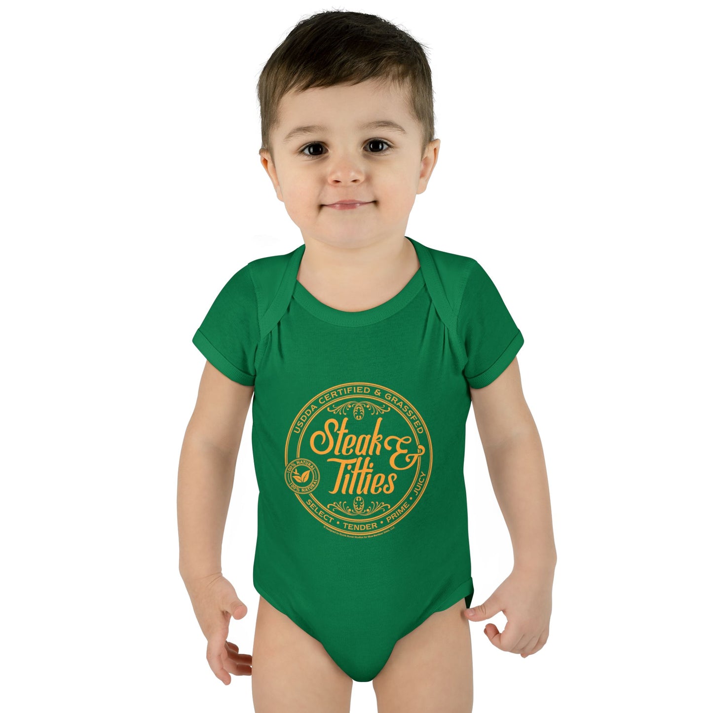 DK225: Steak & Titties - Infant Sized Onsie