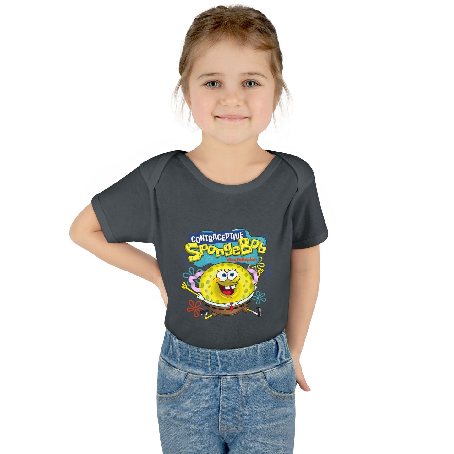 DK196: Contraceptive SpongeBob - Infant Sized Onsie