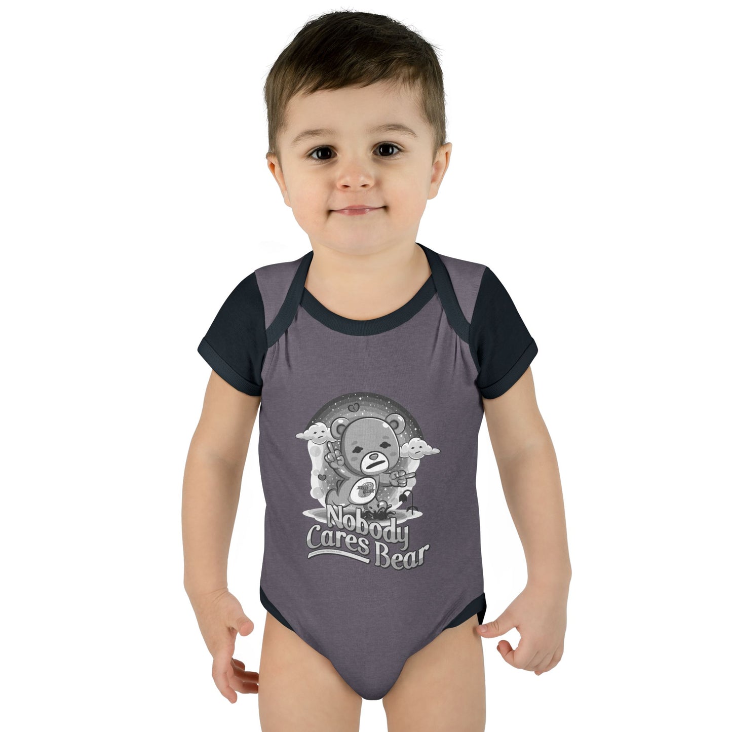 DK227: Nobody Cares Bear - Infant Sized Onsie