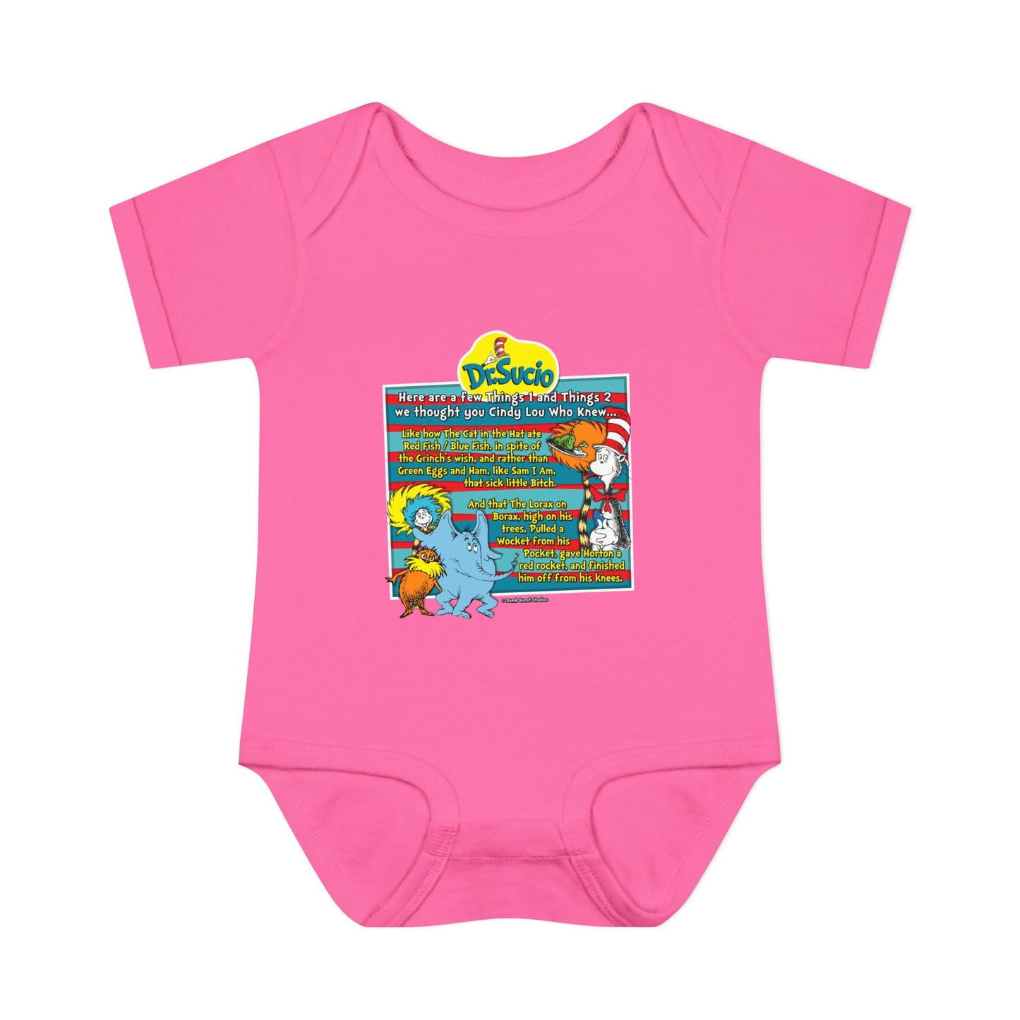 DK64: Doctored Seuss (Dirty Dr. Sucio) - Infant Sized Onsie
