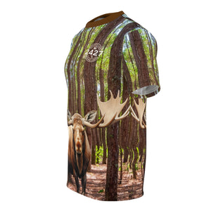 Moose Lodge 2427 - Woodlands Moose - Unisex Cut & Sew All-Over-Print Tee