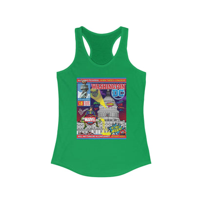DK149: UnMARVELousington D.C. - Ladies Racerback Tank