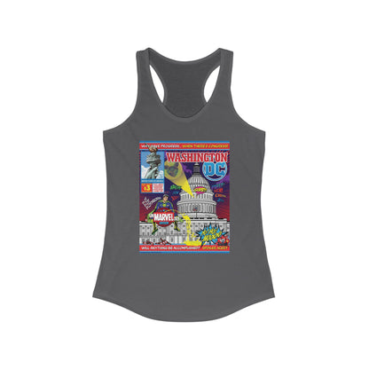 DK149: UnMARVELousington D.C. - Ladies Racerback Tank
