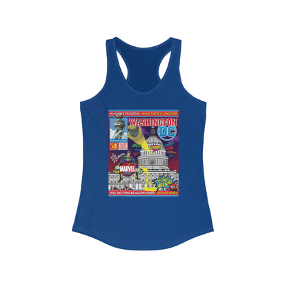 DK149: UnMARVELousington D.C. - Ladies Racerback Tank