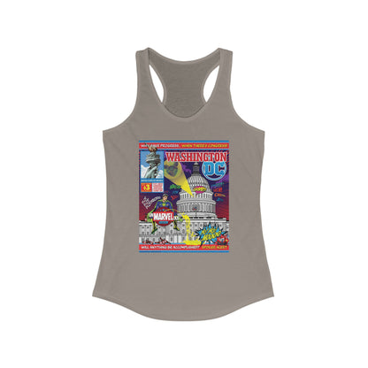 DK149: UnMARVELousington D.C. - Ladies Racerback Tank