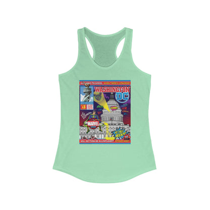 DK149: UnMARVELousington D.C. - Ladies Racerback Tank