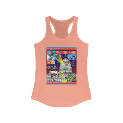 DK149: UnMARVELousington D.C. - Ladies Racerback Tank